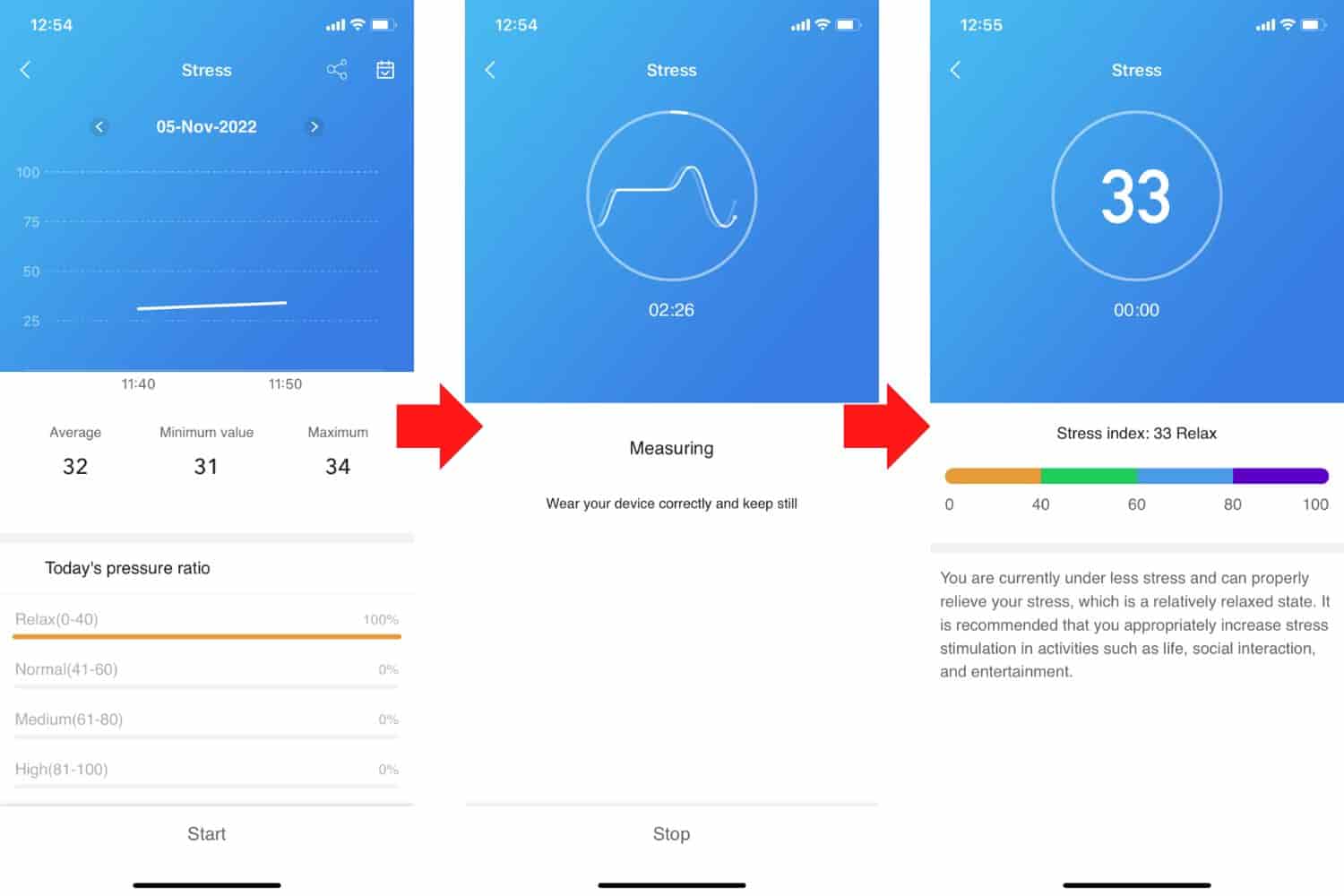 How to measure stress level in noise ColorFit Pulse Buzz Smartwach through noise App