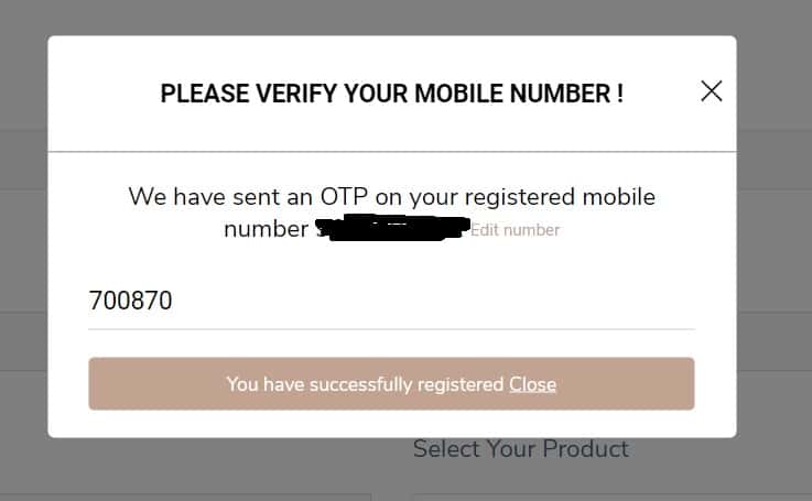 noise Warranty Registration Successfully Registered