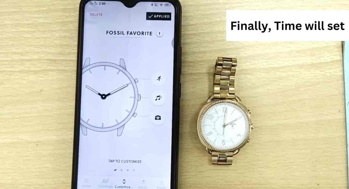Set Time in Fossil Hybrid Smartwatch