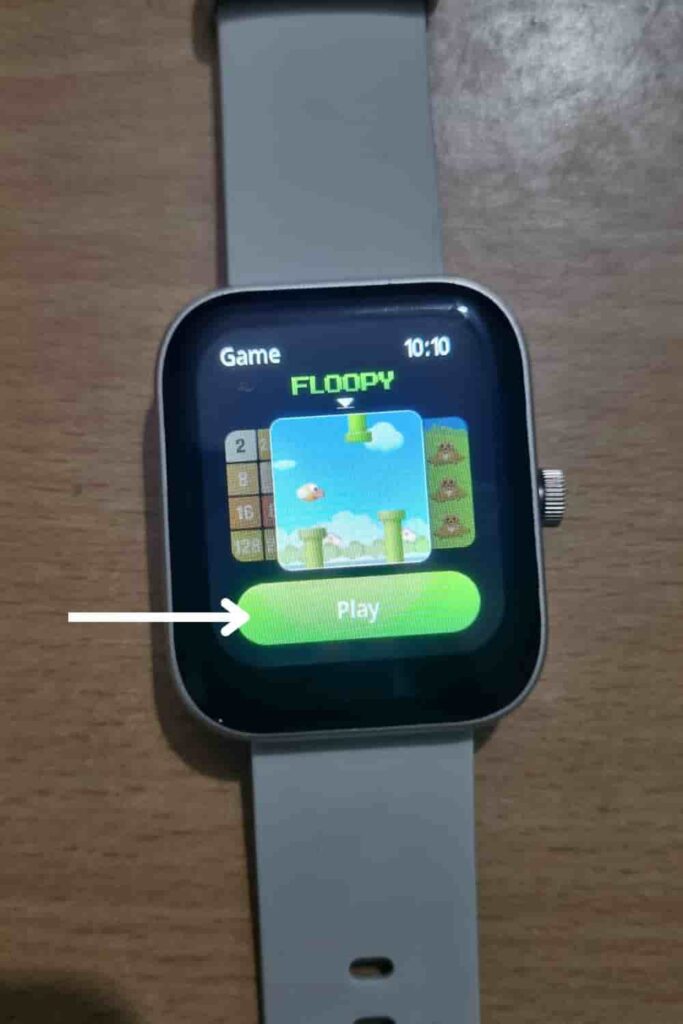 Start Game in Mivi Smartwatch