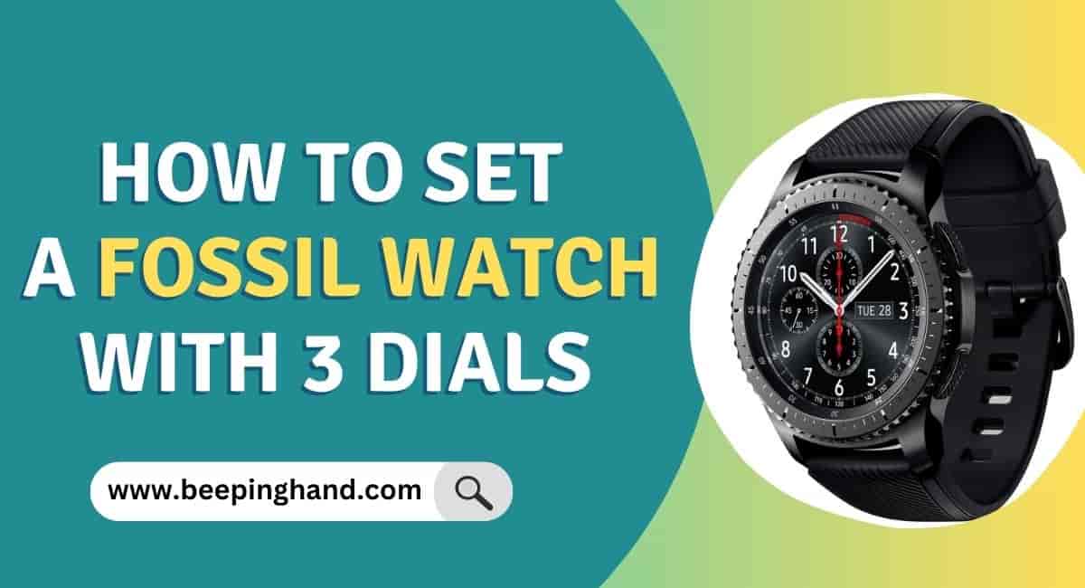 How to Set a Fossil Watch with 3 Dials