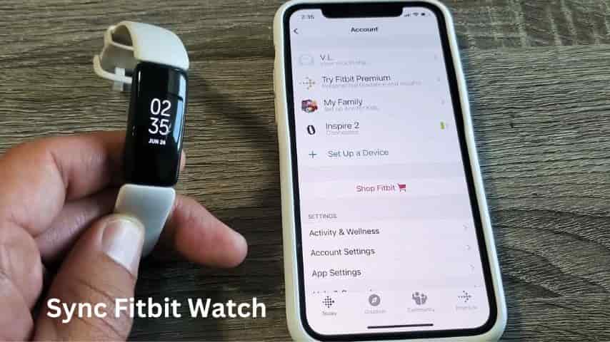 Sync Fitbit Watch