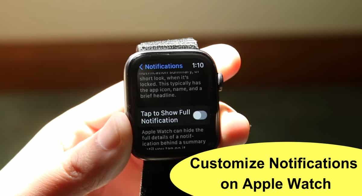 Customize Notifications on Apple Watch