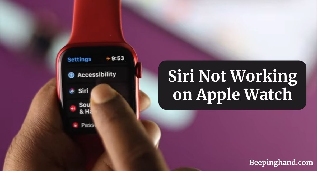 Siri Not Working on Apple Watch