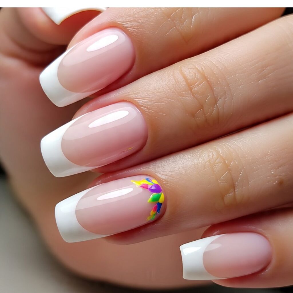 micro French nails