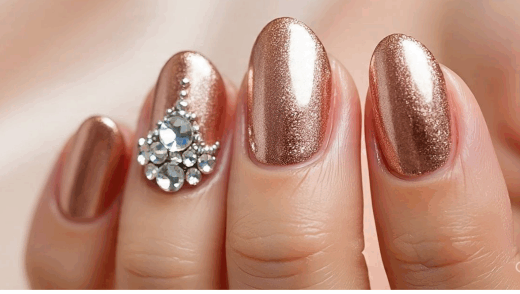 Rose gold nail
